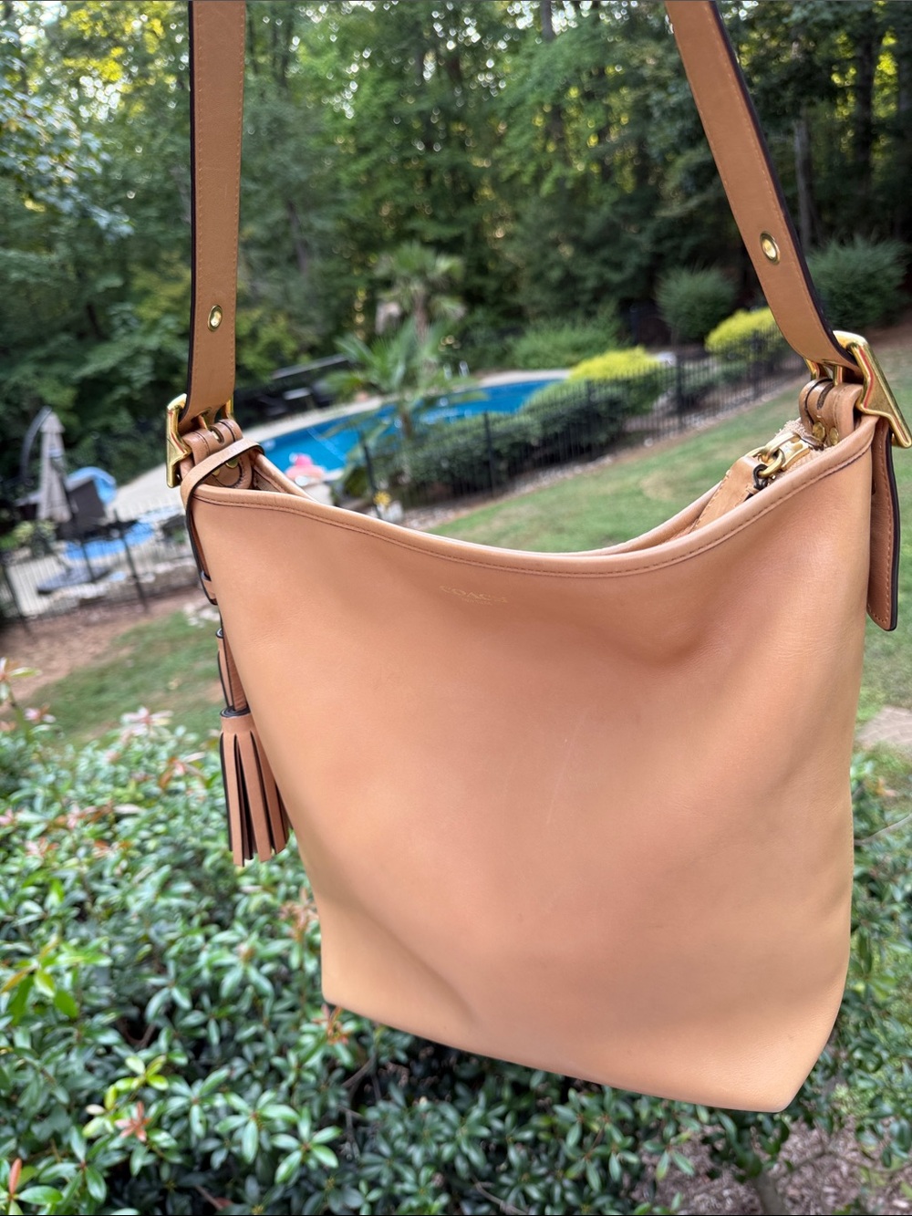 Coach Leather Tan Legacy Duffle Bag featuring an adjustable shoulder strap 2012 - Picture 17 of 17